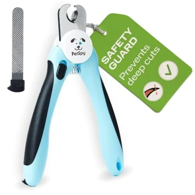 Image of PetSpy Best Dog Nail Clippers and Trimmer with Quick Sensor Razor Sharp Blades, Safety Guard to Avoid Overcutting, Free File Start Professional &amp; Safe Pet Grooming at Home
