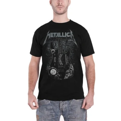 Image of Live Nation Men&#039;s Metallica Kirk Ouija Guitar Crew Neck Short Sleeve T Shirt, Black, Medium