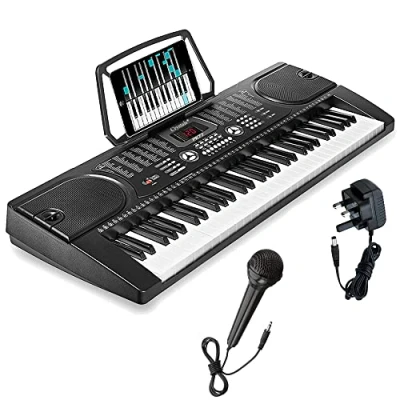 Image of Crystals 61 Keys Teaching Type Electronic Keyboard Digital Music Instrument Piano &amp; Microphone