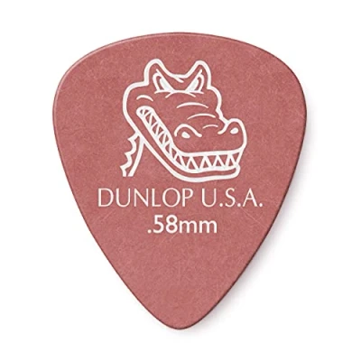 Image of Jim Dunlop 417P.58 Gator Standard Guitar Pick Player Pack (Pack of 12), Red