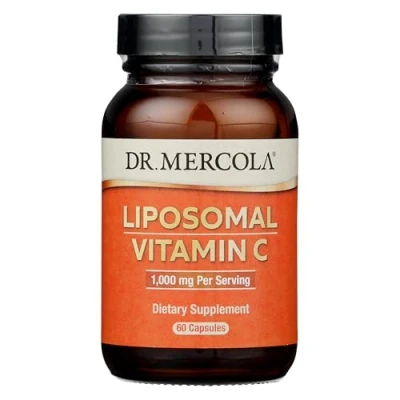 Image of Dr. Mercola Liposomal Vitamin C Dietary Supplement, 30 Servings (60 Capsules), Immune Support, Non GMO, Soy Free, Gluten Free