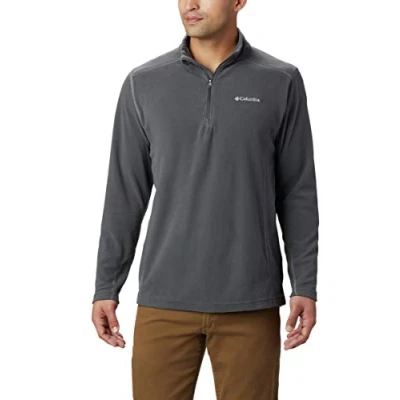 Image of Columbia Men&#039;s Klamath Range II Half Zip, City Grey, Shark, 3X