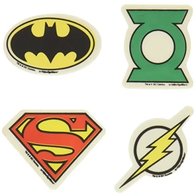 Image of amscan 396899 DC Comics Party Favor Erasers with Justice League Design 12 Pcs