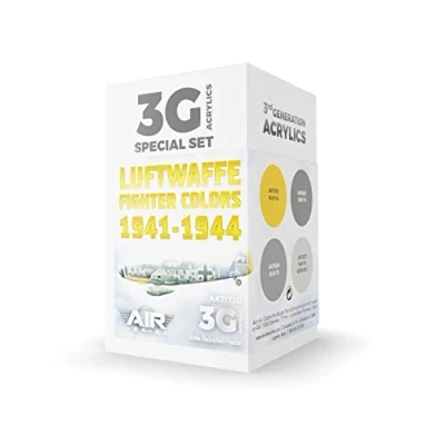 Image of AK Interactive Luftwaffe Fighter Colors 1941 1944 3Gen Paint Set