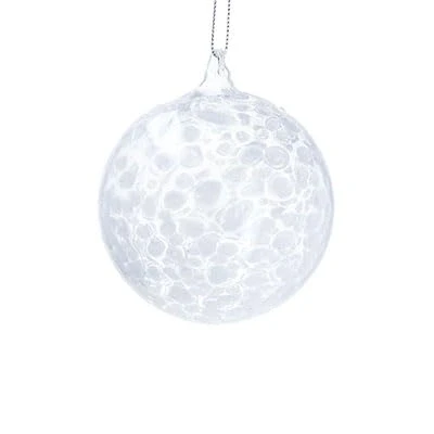 Image of Gisela Graham Clear Mottled Glass Bauble
