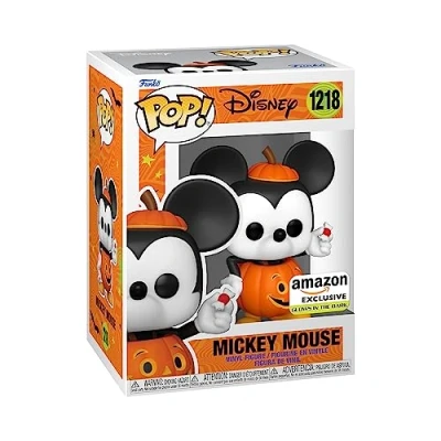 Image of Funko Pop! Disney: Mickey Mouse Trick or Treat Glow In the Dark Amazon Exclusive Collectable Vinyl Figure Gift Idea Official Merchandise Toys for Kids &amp; Adults Movies Fans