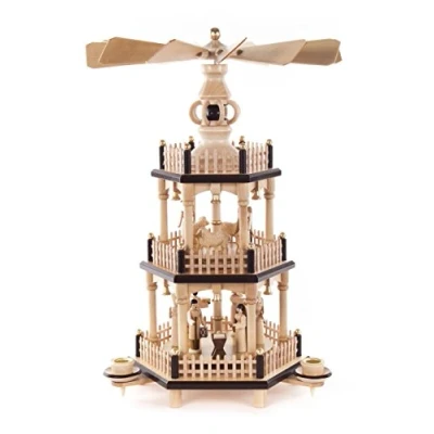 Image of Dregeno Seiffen pyramid birth of Christ, Wood, natural, 24 x 34 cm