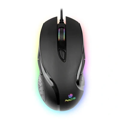Image of NGS GMX 125 Gaming USB Wired Mouse Compatible with PC/PS4/PS5/XBOX One/XBOX X/XBOX S, 800/1200/1600/4800/6400/7200dpi Optical 7 Color LED Lights and 8 Programmable Buttons, Plug&amp;Play