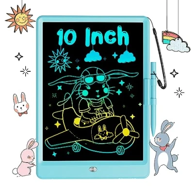 Image of Bravokids 10 Inch LCD Writing Tablet Toys for 3 4 5 6 7 8 Years Old Girls Boys, Doodle Board Drawing Tablet, Electronic Pad, Educational Christmas Birthday Gift Kids (Blue)