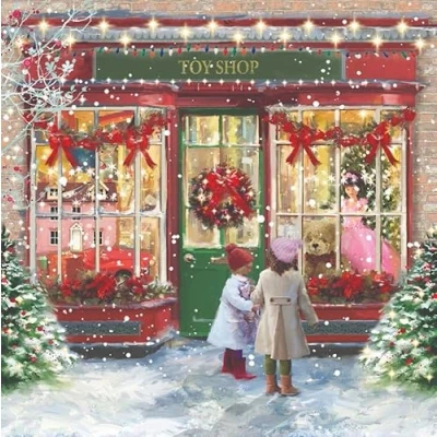 Image of Paper Themes 10 pack of Luxury Christmas Cards with Envelopes (Toy Shop)