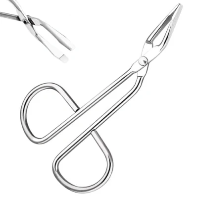 Image of Stainless Steel Eyebrow Scissors Tweezers, Precision Slant Flat Tip Scissor Tweezer, Professional Hair Removal Tweezers Tip, &amp; Plucker for Women and Men