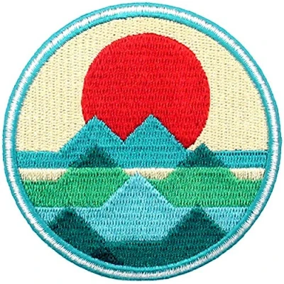 Image of Sunrise from Sea Explore Outdoor Patch Embroidered Applique Badge Iron On Sew Emblem