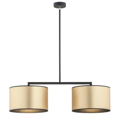 Image of Karin Bar Pendant Ceiling 2 Light Gold, Black Structure, Brass Elements