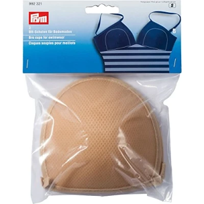 Image of Prym Women&#039;s Bra cups for swimwear Size B flesh 100 Polyester, Beige, UK