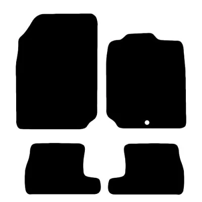 Image of Carsio Carpet Car Mats For Nissan Micra CC 2005 2009 4 Piece Set Tailored Fit Floor Mat Complete Accessory Black Custom Fitted All Weather, Anti Slip Backing &amp; Trim