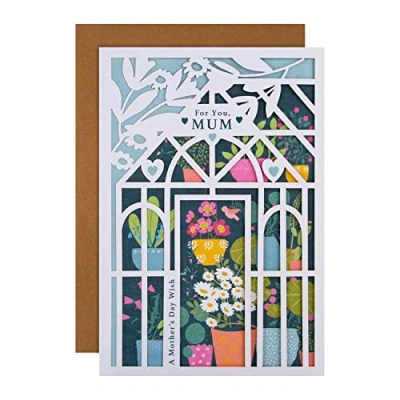 Image of Hallmark Mothers Day Card for Mum Traditional Greenhouse Design