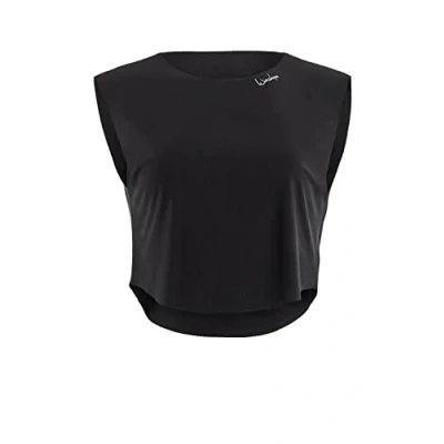 Image of WINSHAPE Women&#039;s Aet115ls Light and Soft Cropped Top Yoga Shirt, Black, M