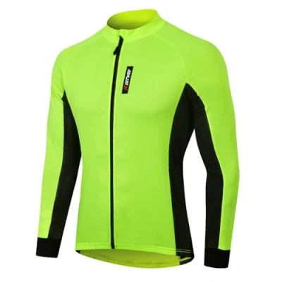 Image of MEETWEE Men’s Cycling Jersey, Long Sleeve Biking Cycle Tops Quick Dry Breathable Mountain Bike MTB Shirt Racing Bicycle Clothes