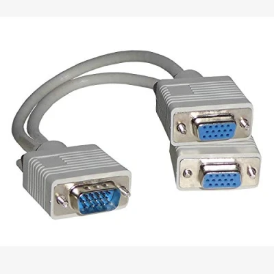 Image of Monitor VGA SVGA Y Dual Splitter Cable Lead Adaptor Converter