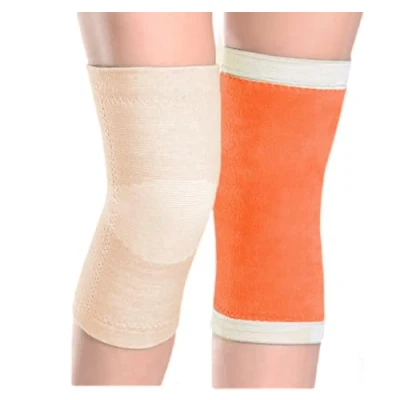Image of Thermal Knee Warmer with Warm Lining Stretchy Knit Sleeve Night Sleep Wrap Pad Brace Support Band Knees Braces Best for Cold Problems, Elders Gift