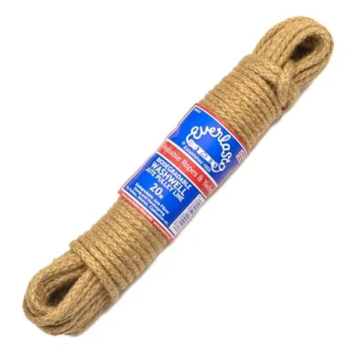 Image of EVERLASTO &#039;Washwell&#039; Natural Jute Clothes Line Washing Pulley Various Lengths (15M)