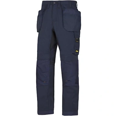Image of Snickers AllroundWork Work Trousers Holster Pockets Navy/Navy 92