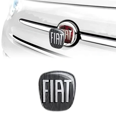 Image of Fiat 14186A 3D Sticker Logo Black for 500