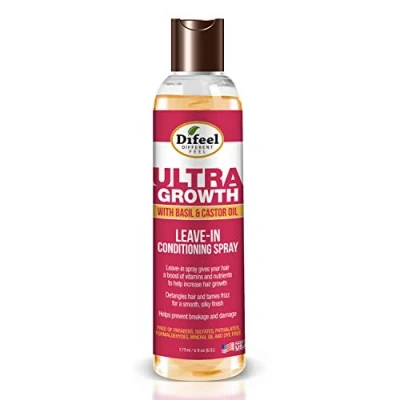 Image of Difeel Ultra Growth Basil &amp; Castor Hair Oil Leave in Conditioning Spray 175 ml