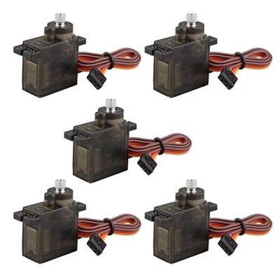 Image of Jopto 5PCS MG90S Mini Metal Geared Micro Servo Motor 9G Compatible with Smart Robot RC Helicopter Plane Boat Car Trex450