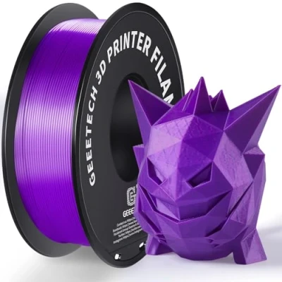 Image of PLA Filament 1.75mm, GEEETECH New 3D Printing for Printer and Pen, 1kg 1 Spool (Purple)