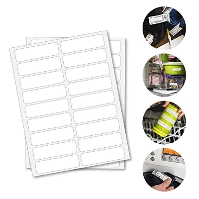 Image of KORBOND Stick On Naming Labels, White, 36