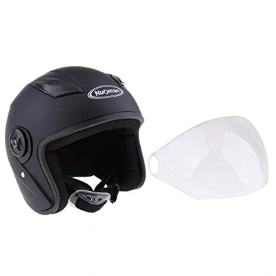 Image of Tubayia motorcycle helmet, flip up full face protective helmet with sun visor for women, black