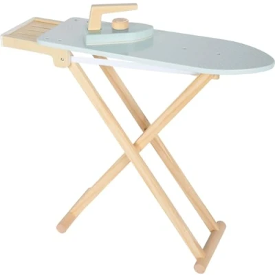 Image of small foot Ironing Board with wooden Iron, adjustable height, foldable, toy for kids aged 3+ years old, 12480