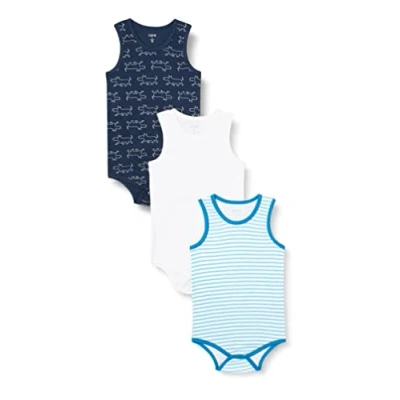 Image of Care Body Baby Ärmellos, 3er Pack Blue (769), 50