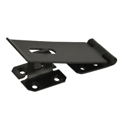 Image of Forge 100mm Hasp and Staple with Security Powder Coated Finish Black