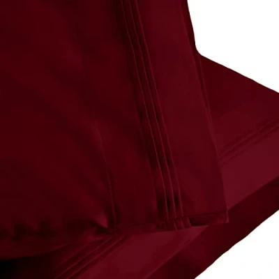Image of Home City, 100% Cotton, Bed Linen Set, Burgundy Pillow