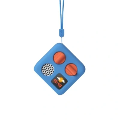 Image of Yoto Mini Adventure Jacket in Blue Bird with Matching Wrist Lanyard Accessory for Kids Audio Player, Anti Slip Silicone Skin Cover, Fitted Protective Sleeve Case
