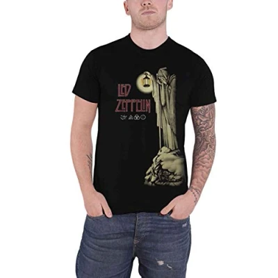 Image of Henry Tiger LED Zeppelin Hermit Print Tshirt, Men&#039;s, Size: Medium, Black