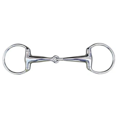 Image of HKM 540478 Eggbutt Snaffle Bit, 5/8 (16 mm) Solid Stainless Steel L