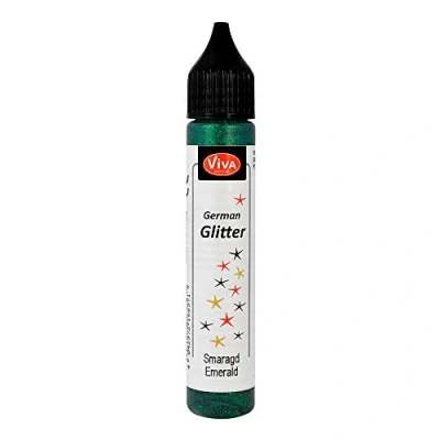 Image of Viva Decor German Glitter, Synthetic Material, Green, 12 x 2.1 cm