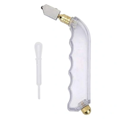 Image of Glass Cutter, Handheld Alloy PIS tol Grip Oil Feed Cutter Set for Cutting Ceramic Tiles Automatic Oiling