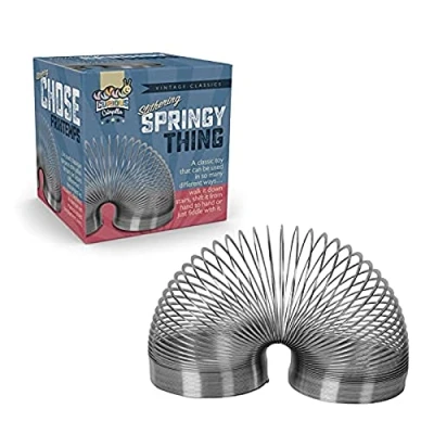 Image of Funtime Gifts 10650 Springy Thing Metal helical Silver Spring Slinky, One Size