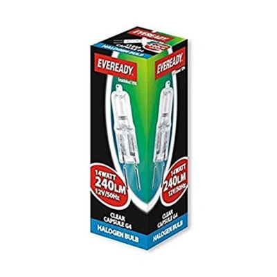 Image of Energizer Energy Saving Halogen G4 Filament, 14W (Equivalent 20W) Pack of 3 [Energy Class B]