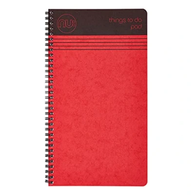 Image of NU: Notebooks Craze Cloud Range Things to Do Pad Wirebound Notebook Stationery Ruled Notepad Red 110 Pages