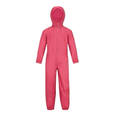 Image of Wetplay Puddle Splash Suit Waterproof All In One Kids Rainsuit Childrens Childs Boys Girls (2 3 Years, Pink)