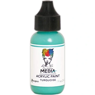 Image of Dina Wakley Media Heavy Body Acrylic Paint 1Oz Turquoise