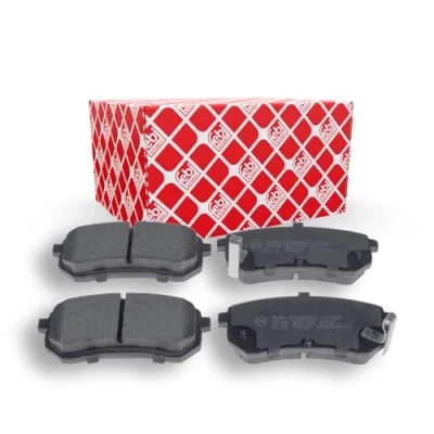 Image of 5830207A00, 5830207A10, 583020XA00 Brake pad set FEBI BILSTEIN 116346 Rear Axle with acoustic wear warning anti squeak plate HYUNDAI: i10 I