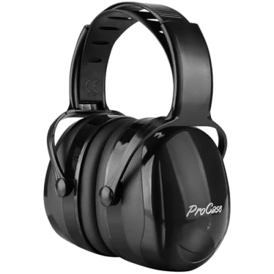 Image of ProCase Professional Ear Defenders Adults, SNR 36 dB Autism Noise Cancelling Headphones Hearing Protection Protectors Soundproof Earmuffs for Shooting Construction Work Mowing Black