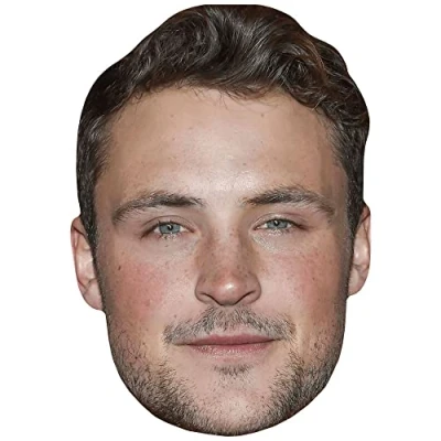 Image of Dylan Efron (Goatee) Celebrity Mask, Flat Card Face, Fancy Dress Mask