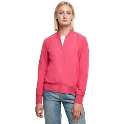 Image of Urban Classics Bomber Jacket, Women&#039;s, Size: 4XL, Hibiskus pink